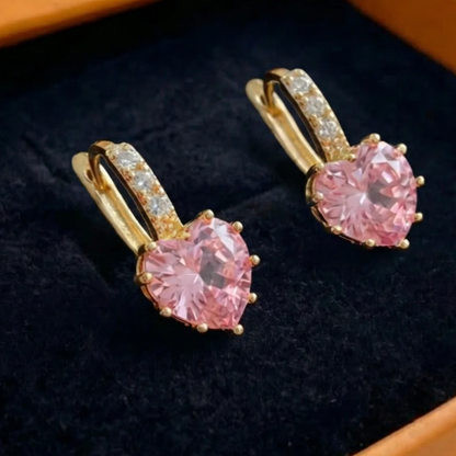 Cupid Glow Huggie Earrings | Gold