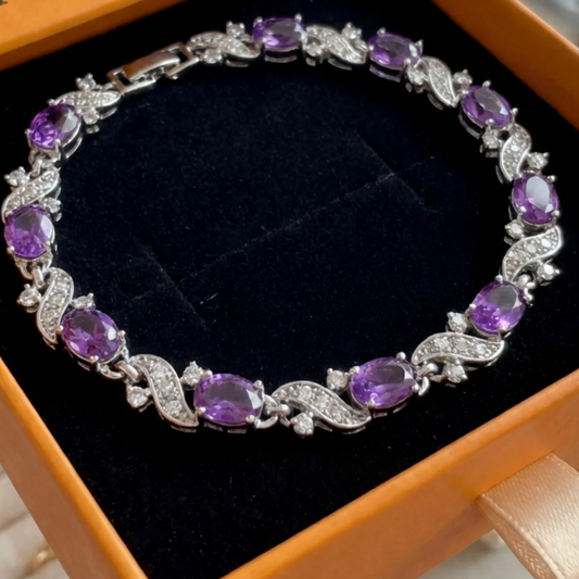 Giada Valethyst Bracelet | White Gold