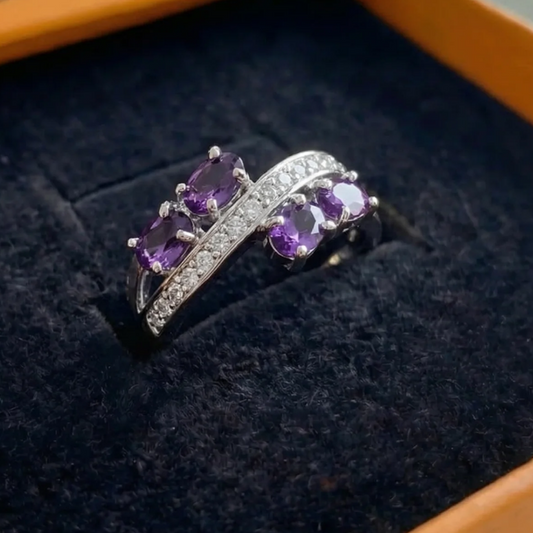 Lavender Flow Ring | White Gold