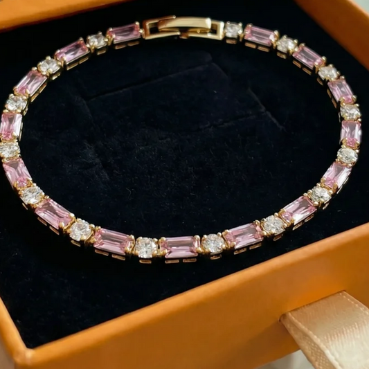 Peony Spark Tennis Bracelet | Gold