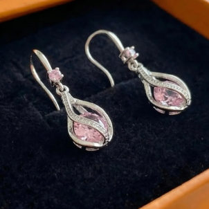 Rosalith Lumen Twist Earrings | White Gold