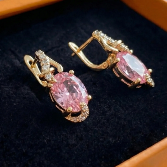 Rose Dawn Drop Earrings | Gold