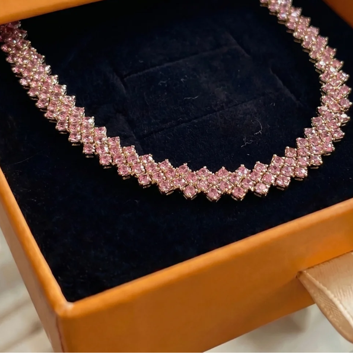 Rose Ember Line Necklace | Gold