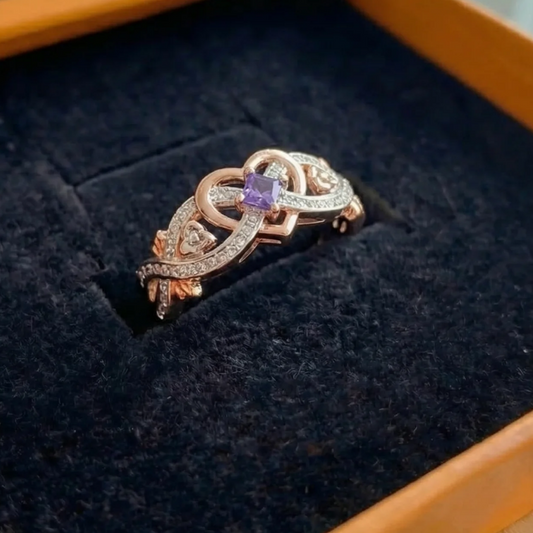 Violetheart Gold & Silver Ring | Mixed Gold