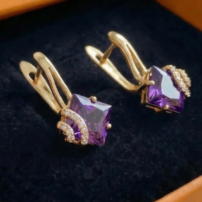 Zephira Crownlight Pave Earrings | Rose Gold